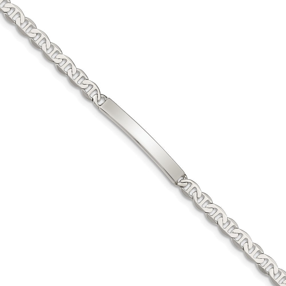 Sterlingsilber Poliert Gravierbar Anker Glieder Id Armband