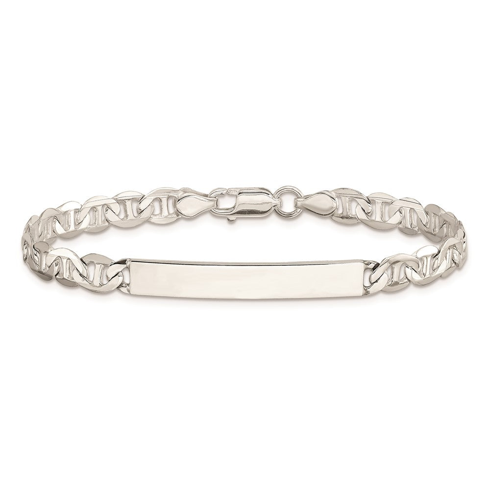 Sterlingsilber Poliert Gravierbar Anker Glieder Id Armband