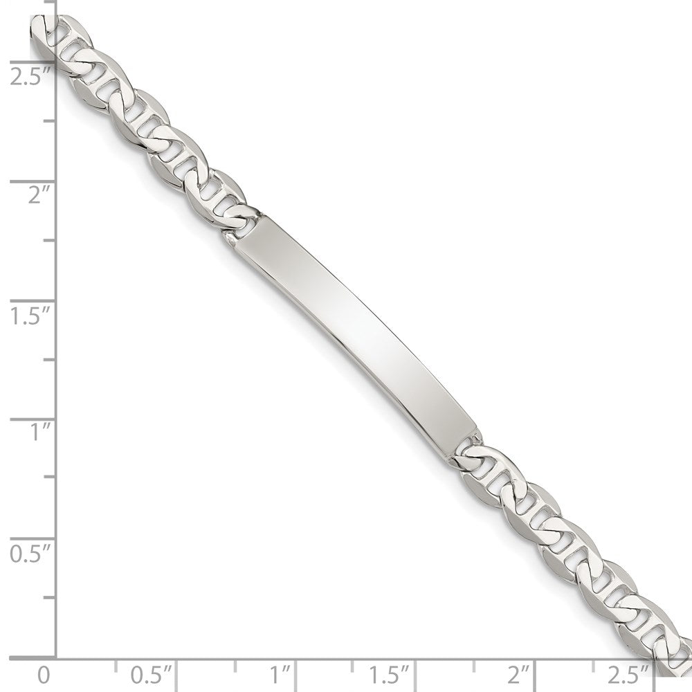Sterlingsilber Poliert Gravierbar Anker Glieder Id Armband