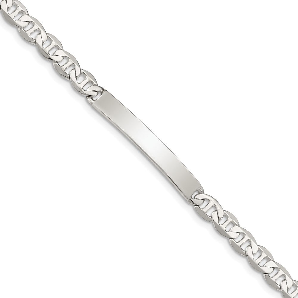 Sterlingsilber Poliert Gravierbar Anker Glieder Id Armband