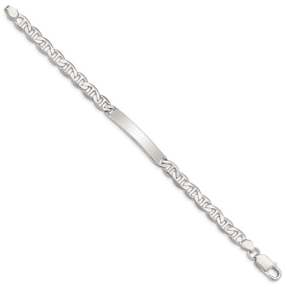Sterlingsilber Gravierbar Anker Glieder Id Armband
