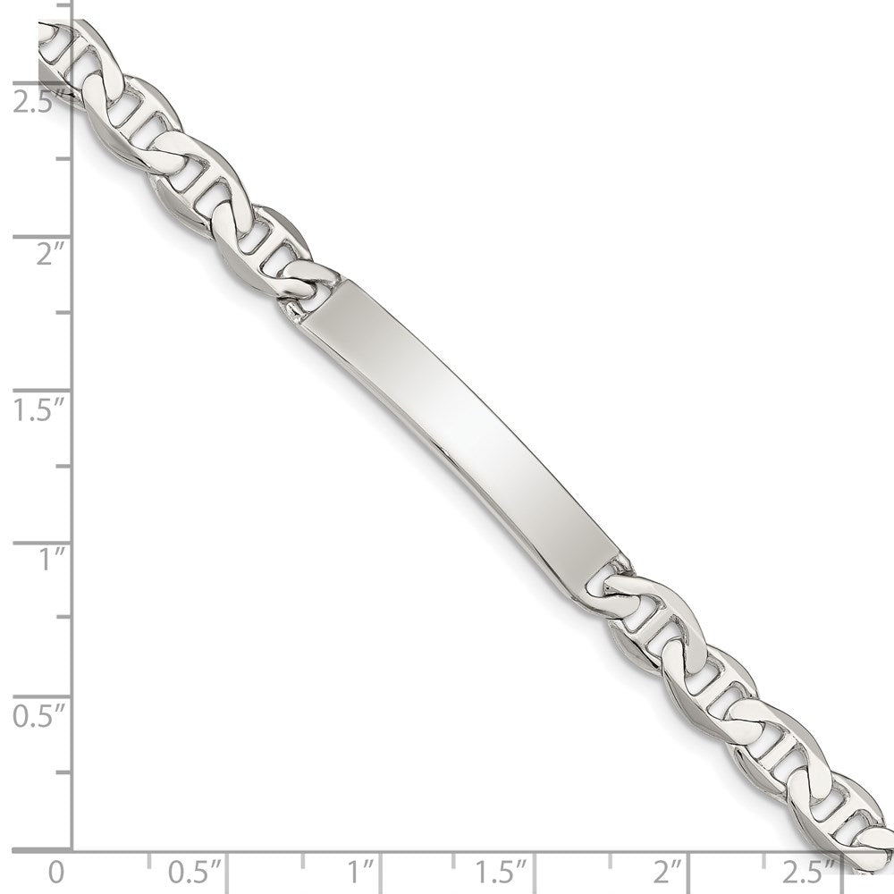 Sterlingsilber Gravierbar Anker Glieder Id Armband