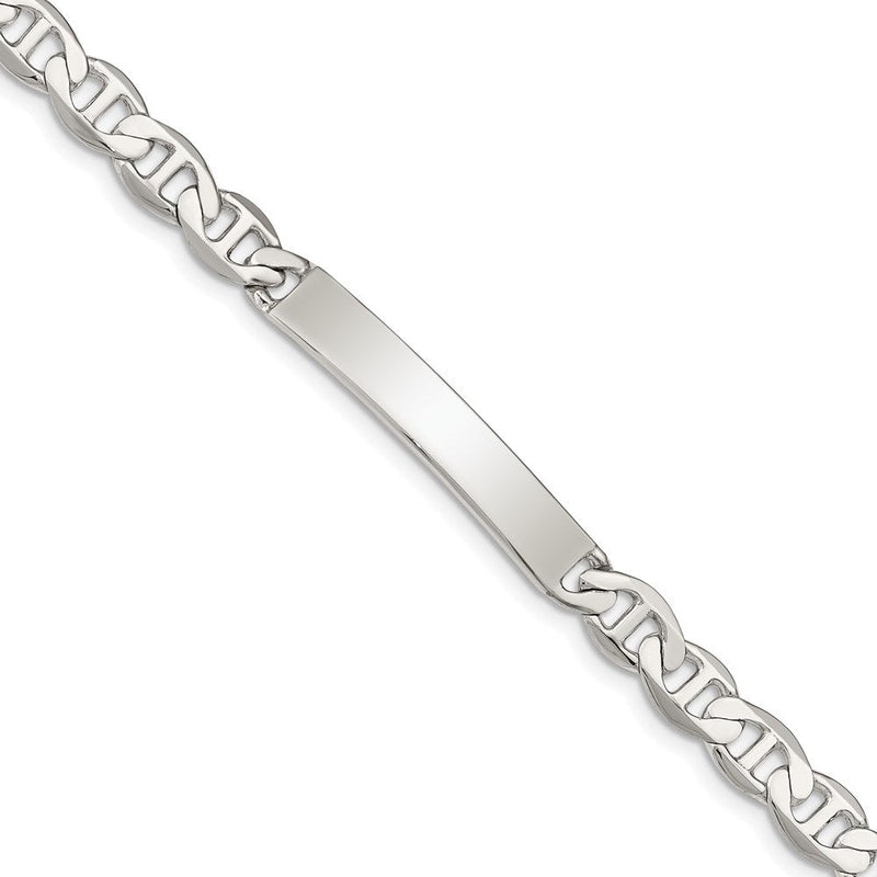 Sterlingsilber Gravierbar Anker Glieder Id Armband