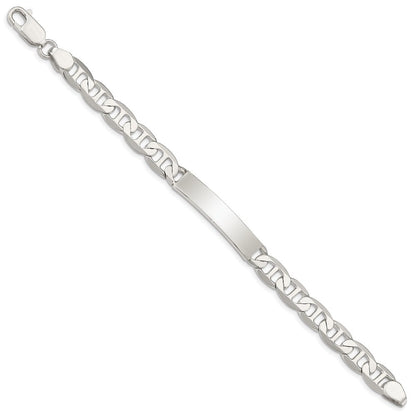 Sterlingsilber Poliert Gravierbar Anker Glieder Id Armband