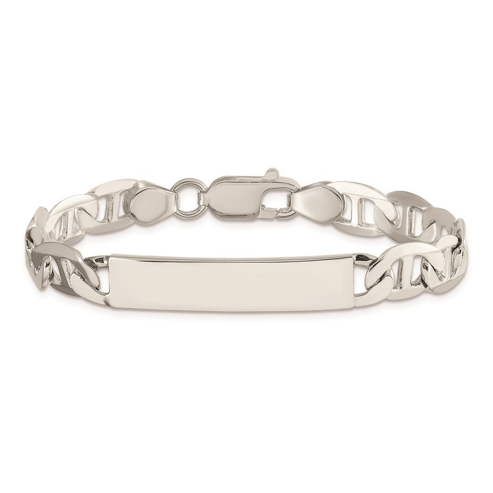 Sterlingsilber Poliert Gravierbar Anker Glieder Id Armband