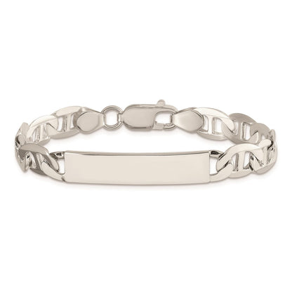 Sterlingsilber Poliert Gravierbar Anker Glieder Id Armband