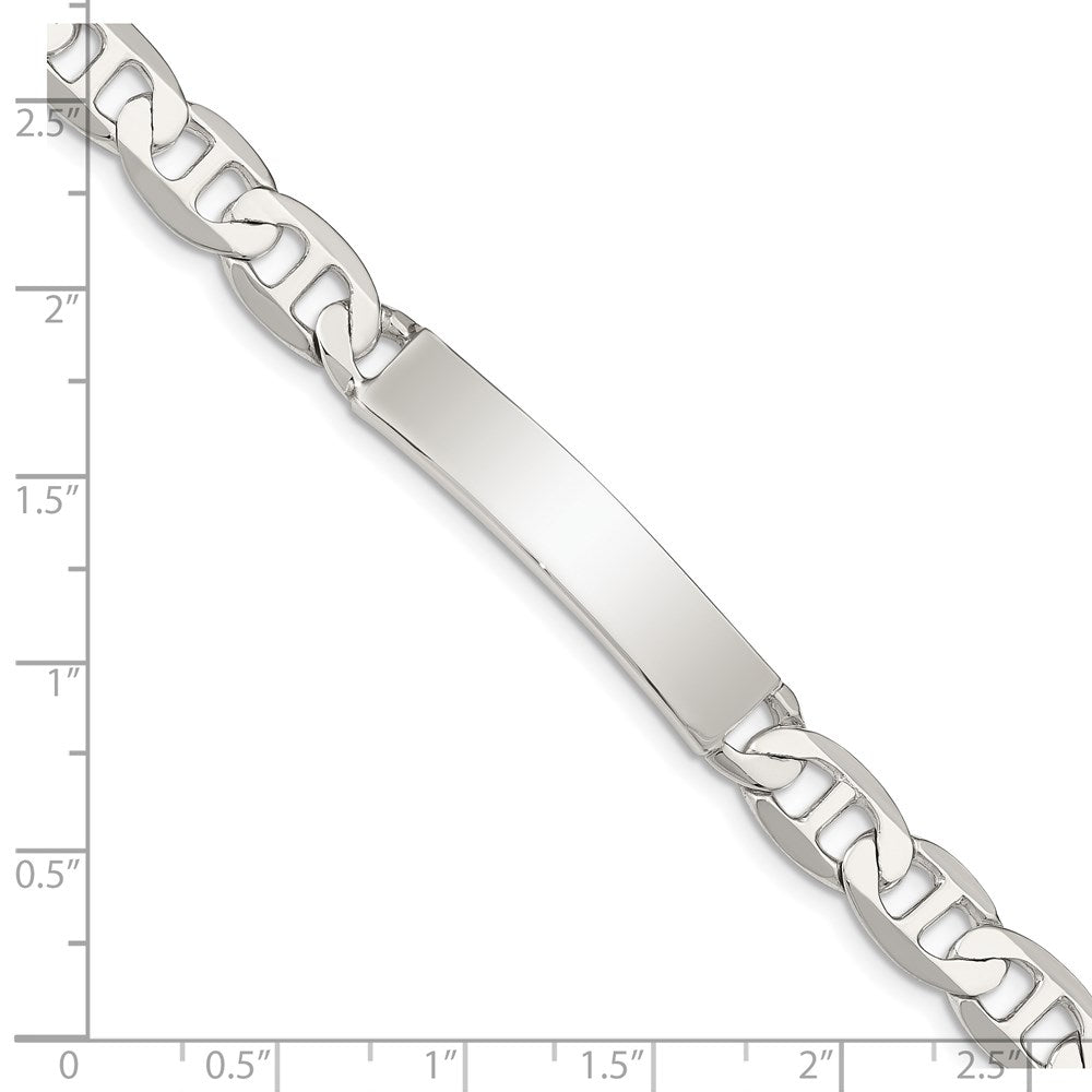 Sterlingsilber Poliert Gravierbar Anker Glieder Id Armband