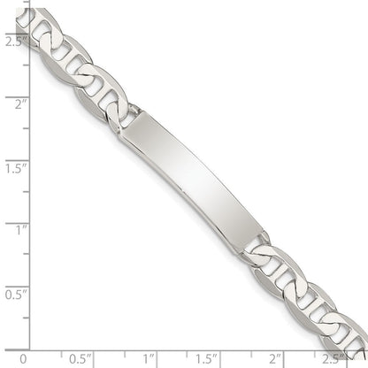 Sterlingsilber Poliert Gravierbar Anker Glieder Id Armband