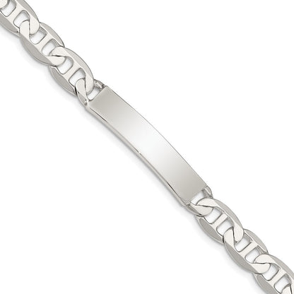Sterlingsilber Poliert Gravierbar Anker Glieder Id Armband