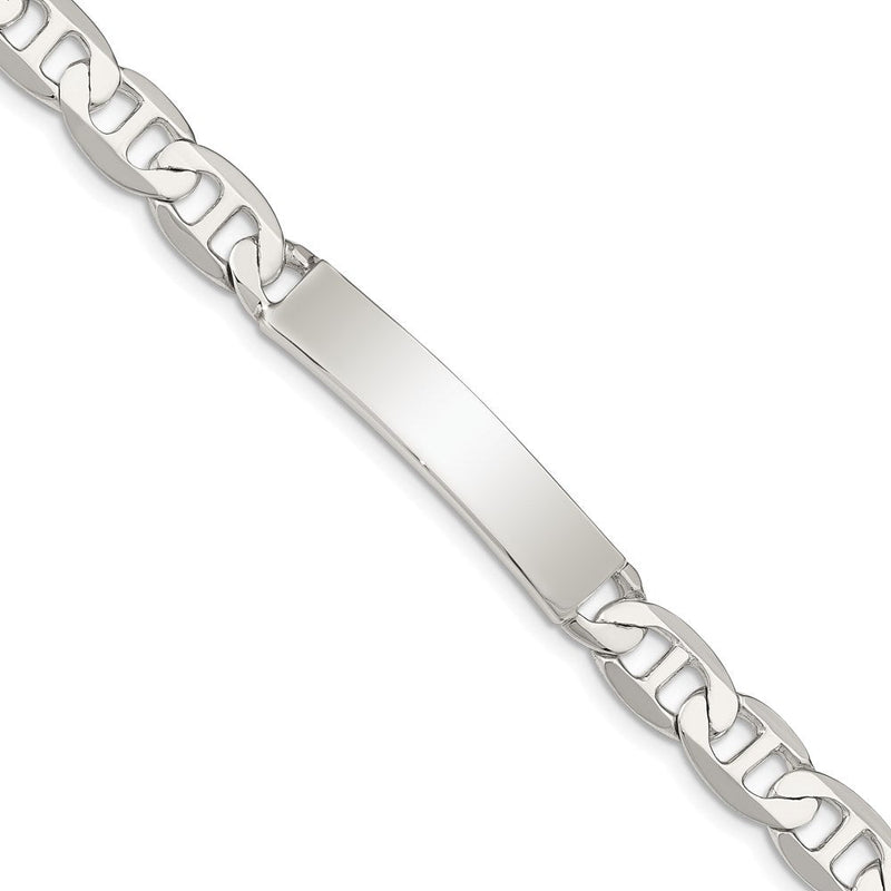 Sterlingsilber Poliert Gravierbar Anker Glieder Id Armband