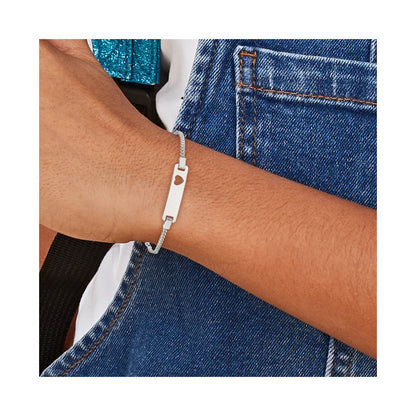 6 Zoll Sterlingsilber Verstellbar Baby Id Armband