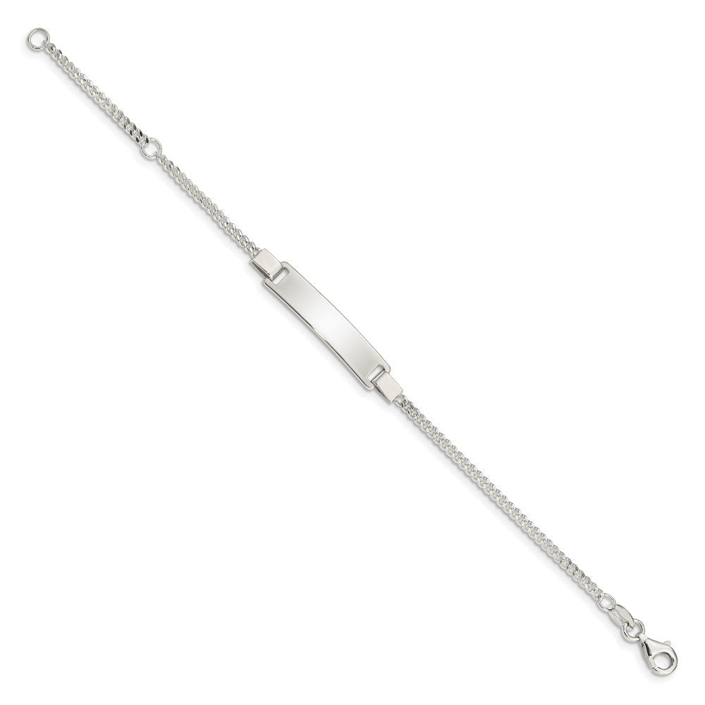 2 Zoll Sterlingsilber Verstellbar Baby Id Armband