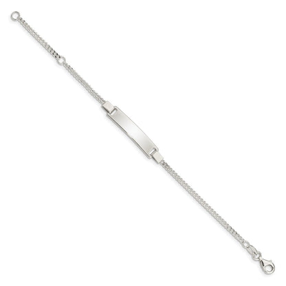 2 Zoll Sterlingsilber Verstellbar Baby Id Armband