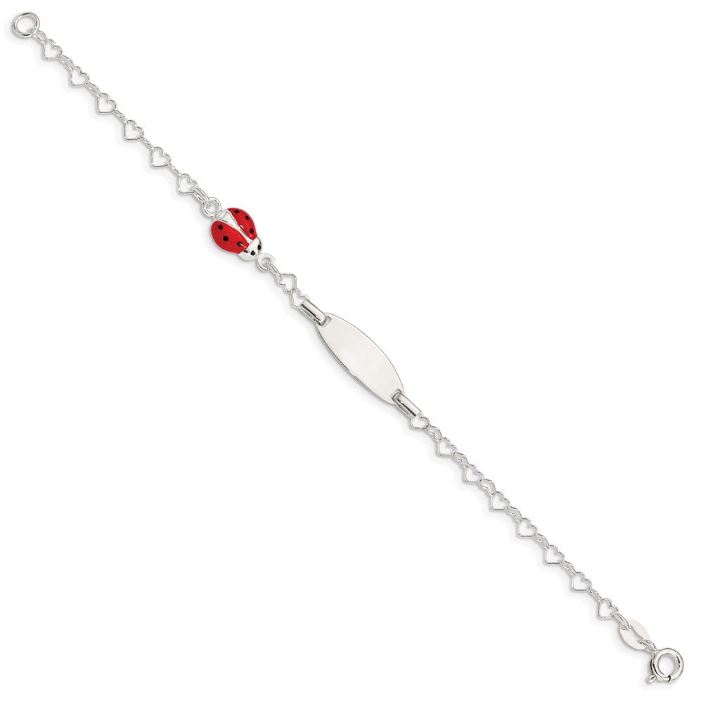 6 Zoll Sterlingsilber Poliert Damen Bug Baby Gravierbar Id Armband