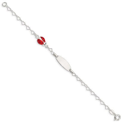 6 Zoll Sterlingsilber Poliert Damen Bug Baby Gravierbar Id Armband