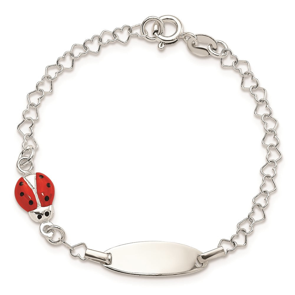 6 Zoll Sterlingsilber Poliert Damen Bug Baby Gravierbar Id Armband