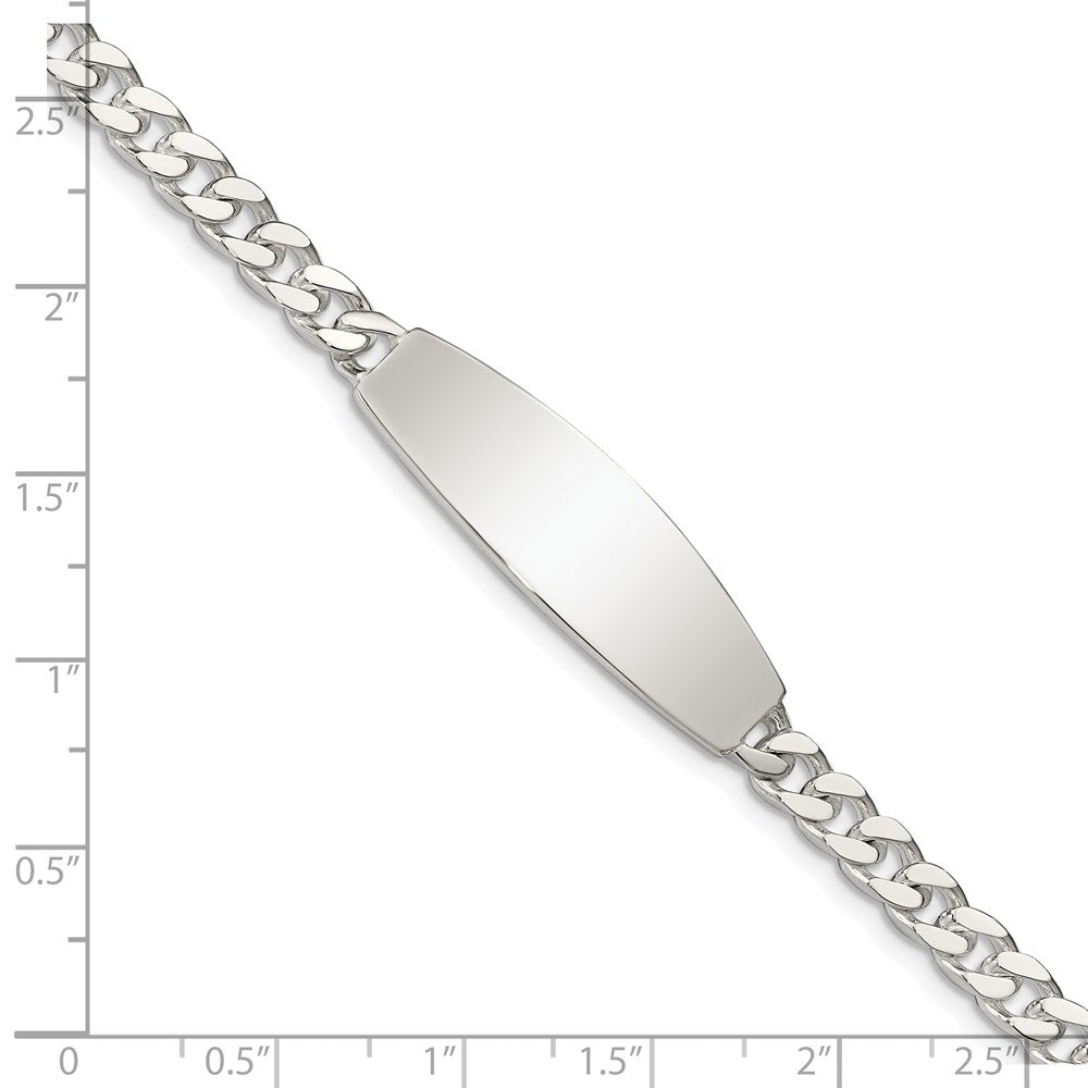 Sterlingsilber Panzer Glieder Id Armband