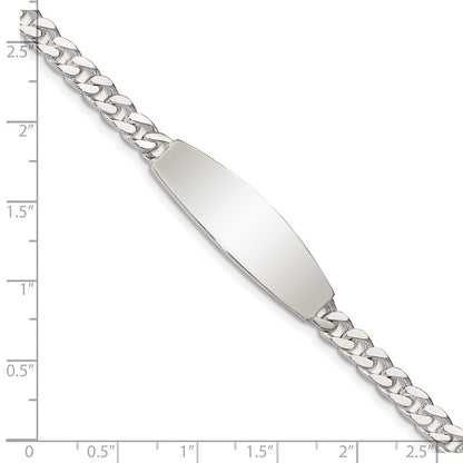 Sterlingsilber Panzer Glieder Id Armband