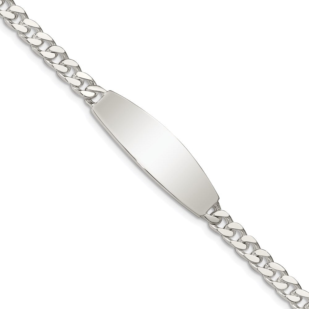 Sterlingsilber Panzer Glieder Id Armband