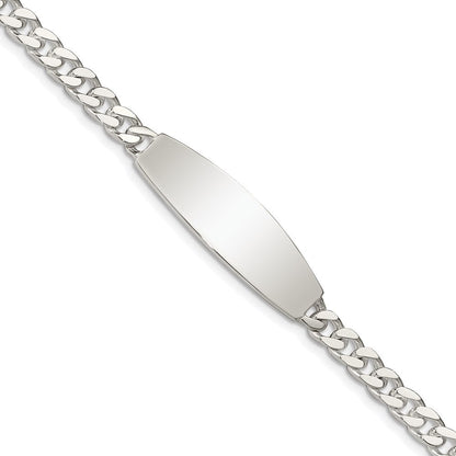Sterlingsilber Panzer Glieder Id Armband