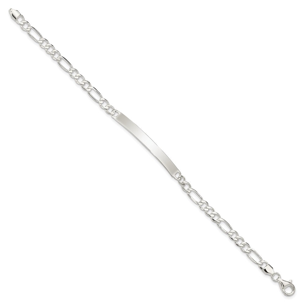 7.5 Zoll Sterlingsilber Figaro Glieder Id Armband