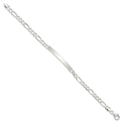 7.5 Zoll Sterlingsilber Figaro Glieder Id Armband