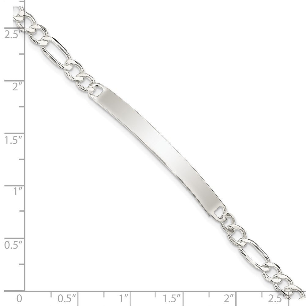 7.5 Zoll Sterlingsilber Figaro Glieder Id Armband