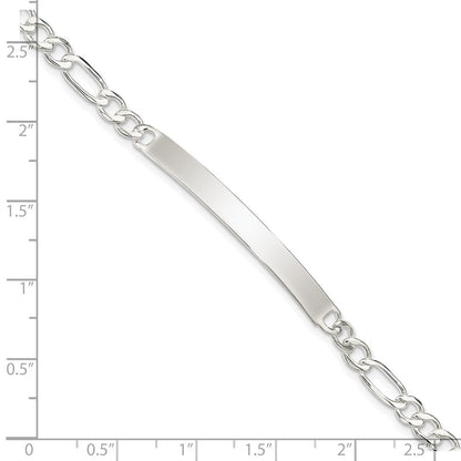 7.5 Zoll Sterlingsilber Figaro Glieder Id Armband