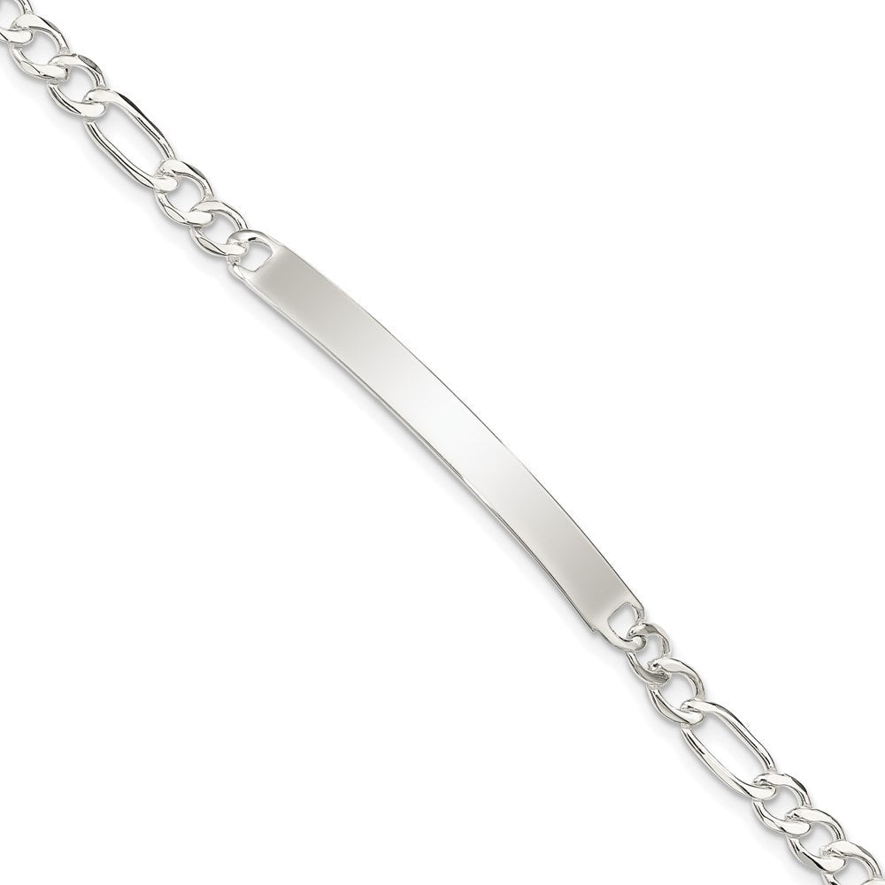 7.5 Zoll Sterlingsilber Figaro Glieder Id Armband
