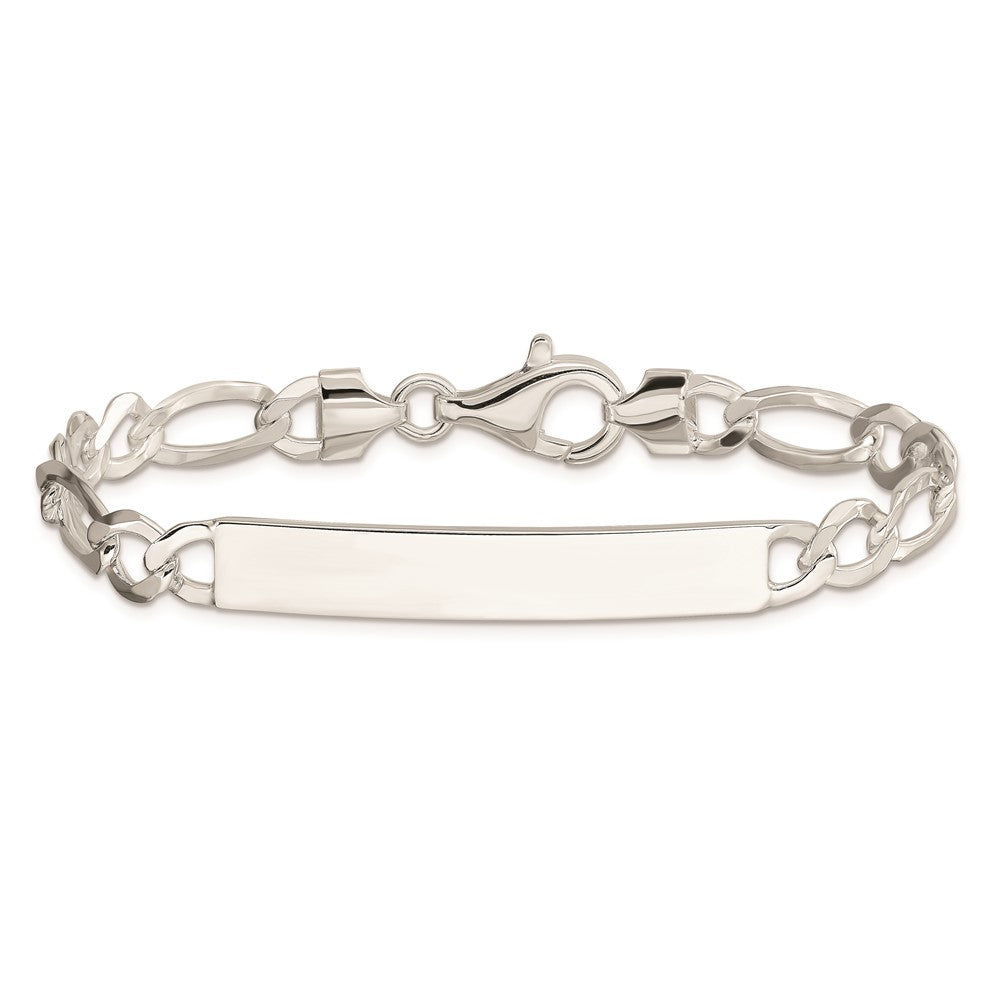Sterlingsilber Figaro Glieder Id Armband
