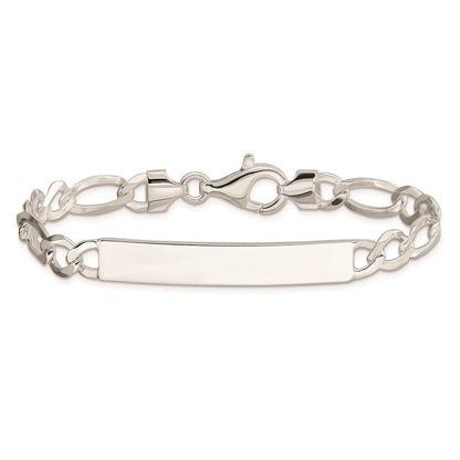 Sterlingsilber Figaro Glieder Id Armband