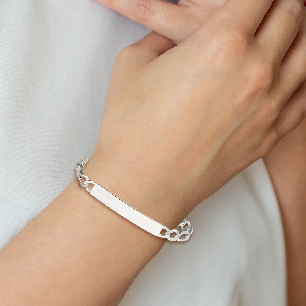 Sterlingsilber Figaro Glieder Id Armband