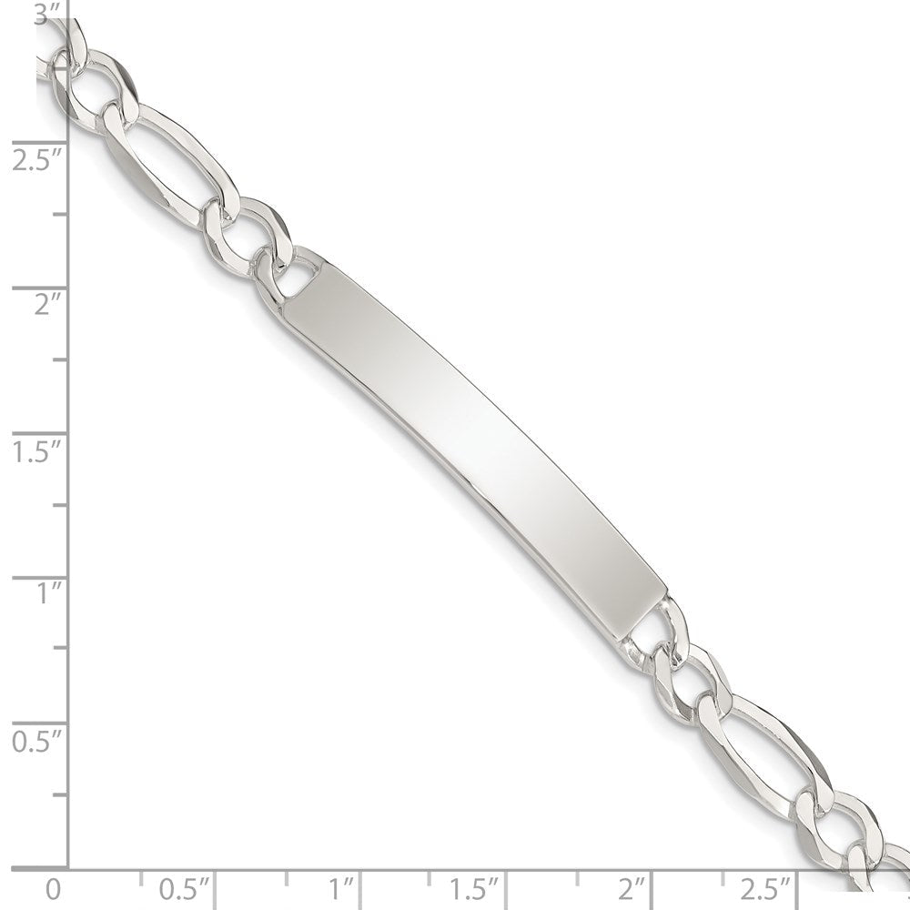 Sterlingsilber Figaro Glieder Id Armband
