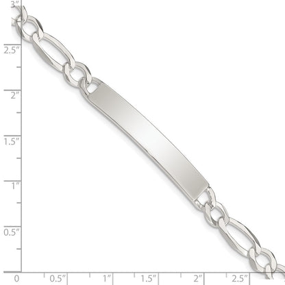 Sterlingsilber Figaro Glieder Id Armband