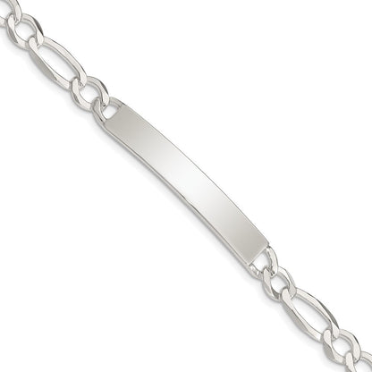 Sterlingsilber Figaro Glieder Id Armband