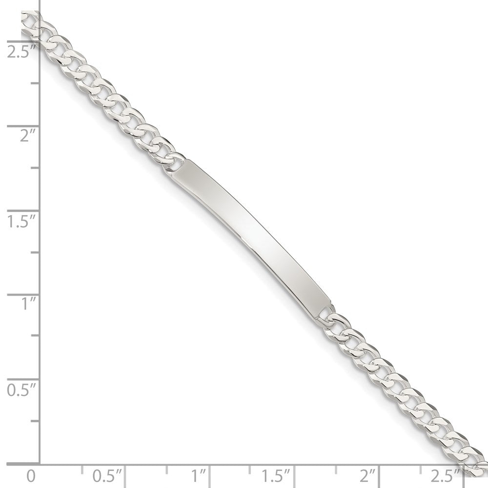 7.5 Zoll Sterlingsilber Panzer Glieder Id Armband