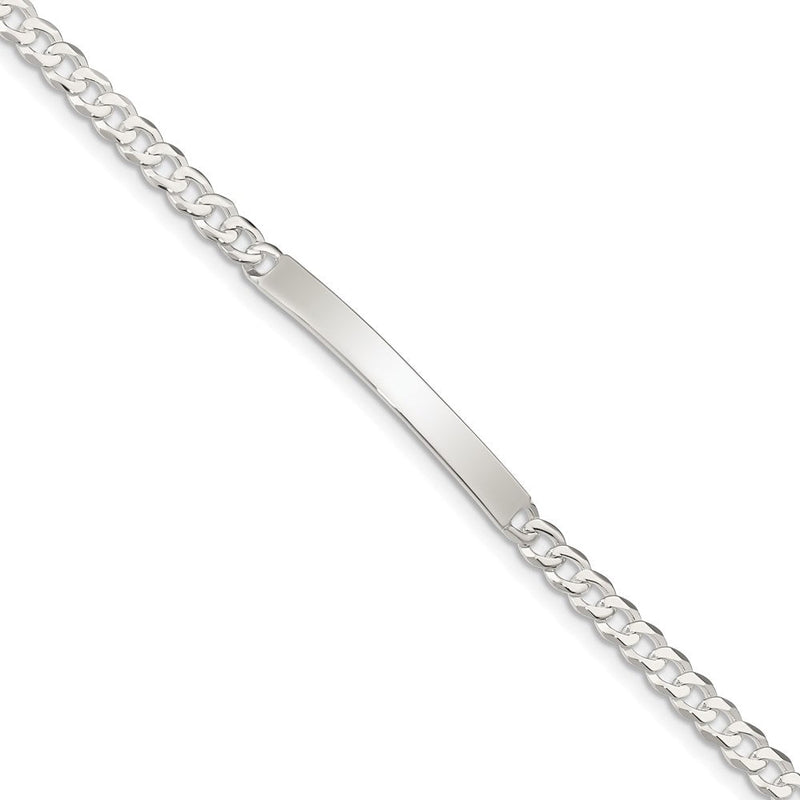 7.5 Zoll Sterlingsilber Panzer Glieder Id Armband