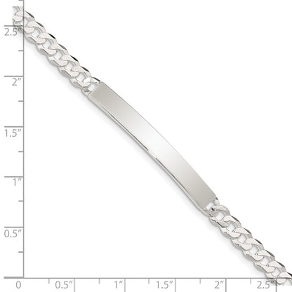 7.5 Zoll Sterlingsilber Panzer Glieder Id Armband