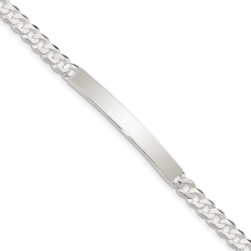 7.5 Zoll Sterlingsilber Panzer Glieder Id Armband