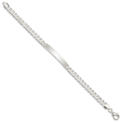Sterlingsilber Panzer Glieder Id Armband