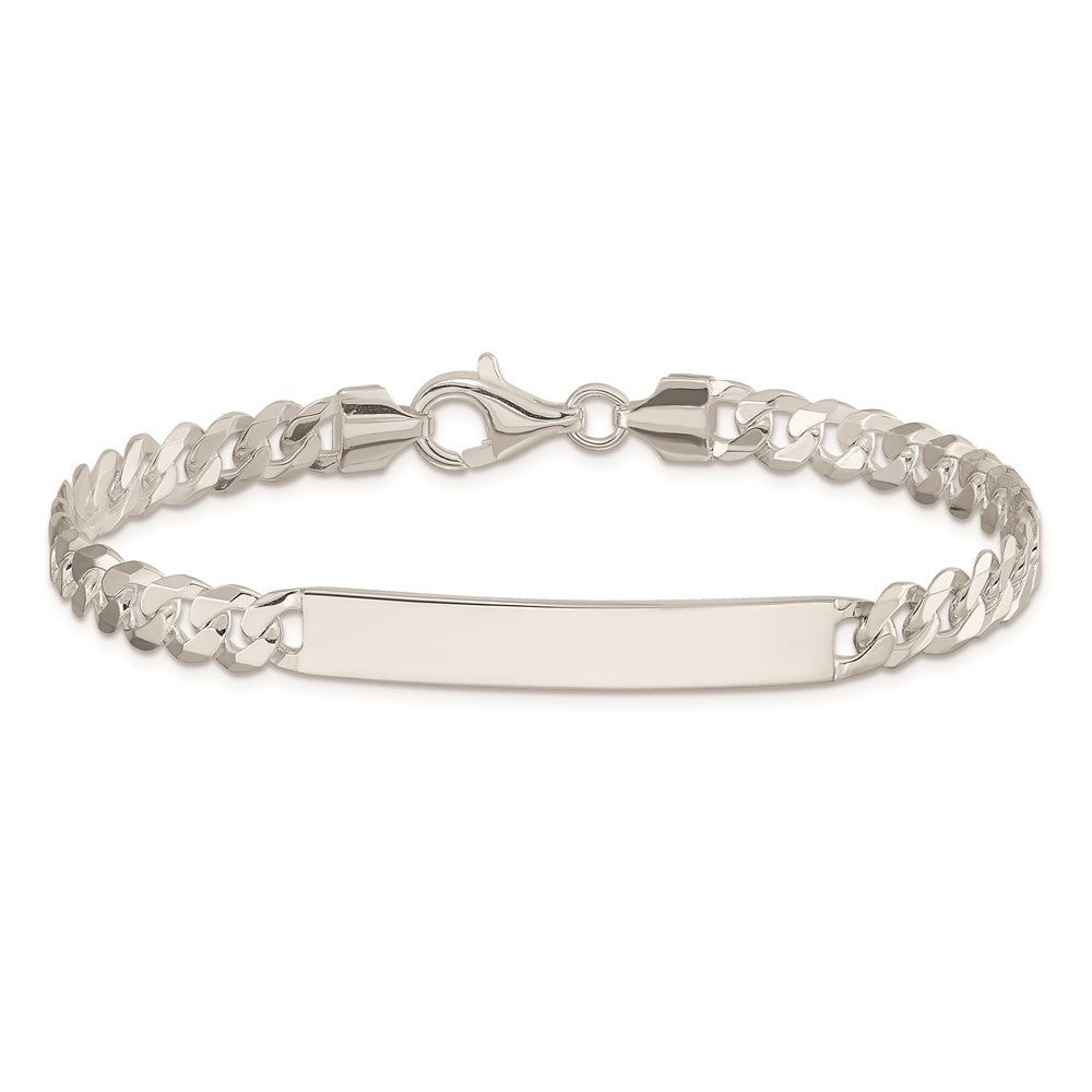 Sterlingsilber Panzer Glieder Id Armband