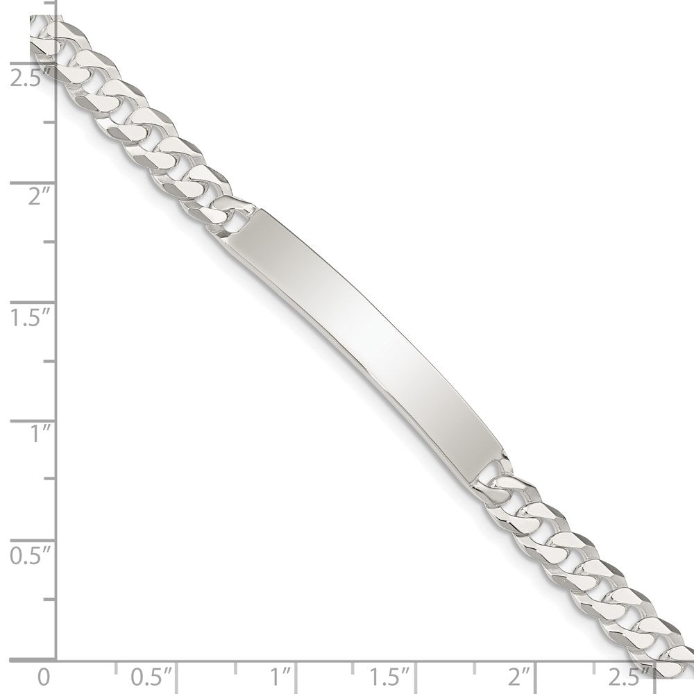 Sterlingsilber Panzer Glieder Id Armband