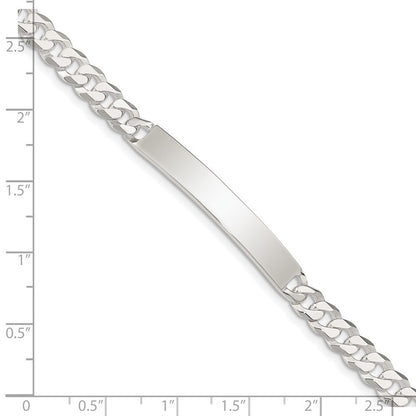Sterlingsilber Panzer Glieder Id Armband