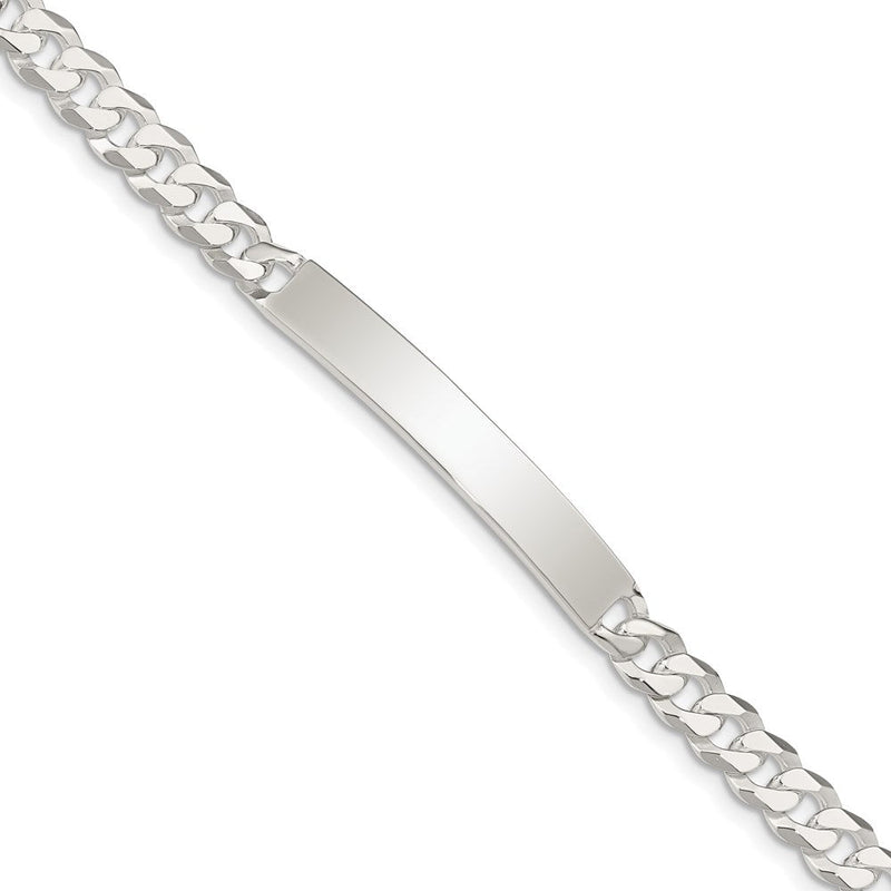 Sterlingsilber Panzer Glieder Id Armband