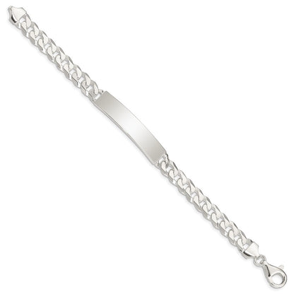 Sterlingsilber Panzer Glieder Id Armband