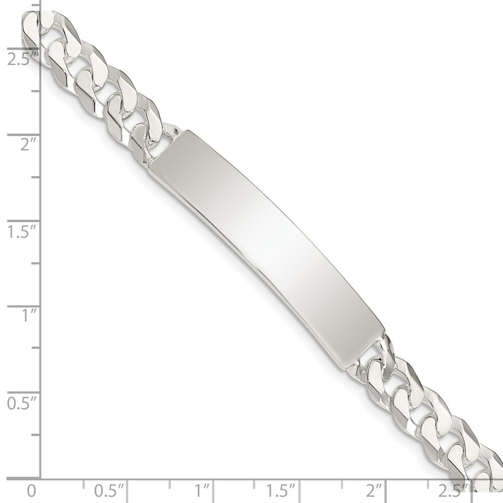 Sterlingsilber Panzer Glieder Id Armband