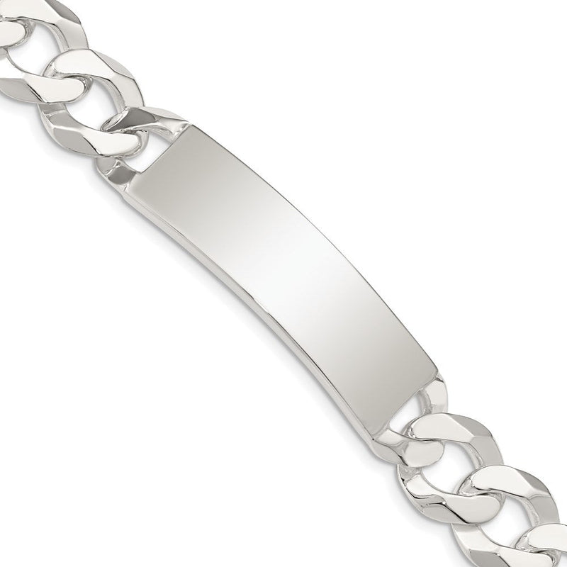 Sterlingsilber Panzer Glieder Id Armband
