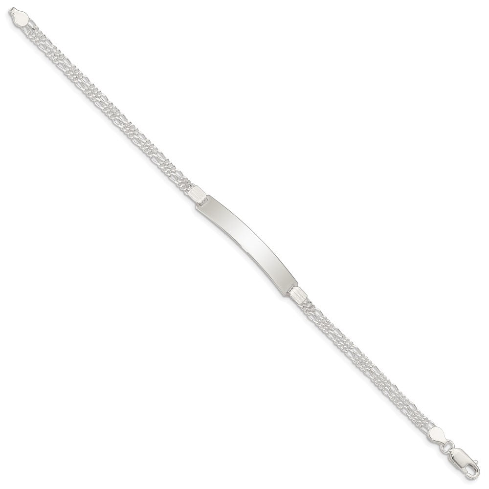 Sterlingsilber Doppelt Kette Fantasieglieder Id Armband