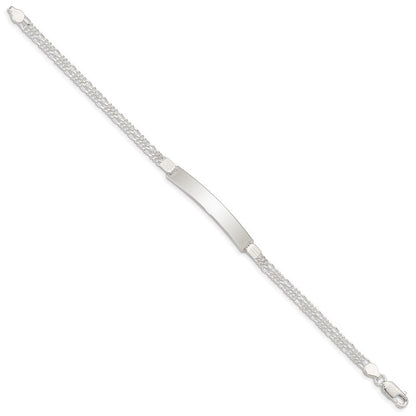 Sterlingsilber Doppelt Kette Fantasieglieder Id Armband