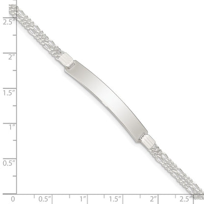 Sterlingsilber Doppelt Kette Fantasieglieder Id Armband